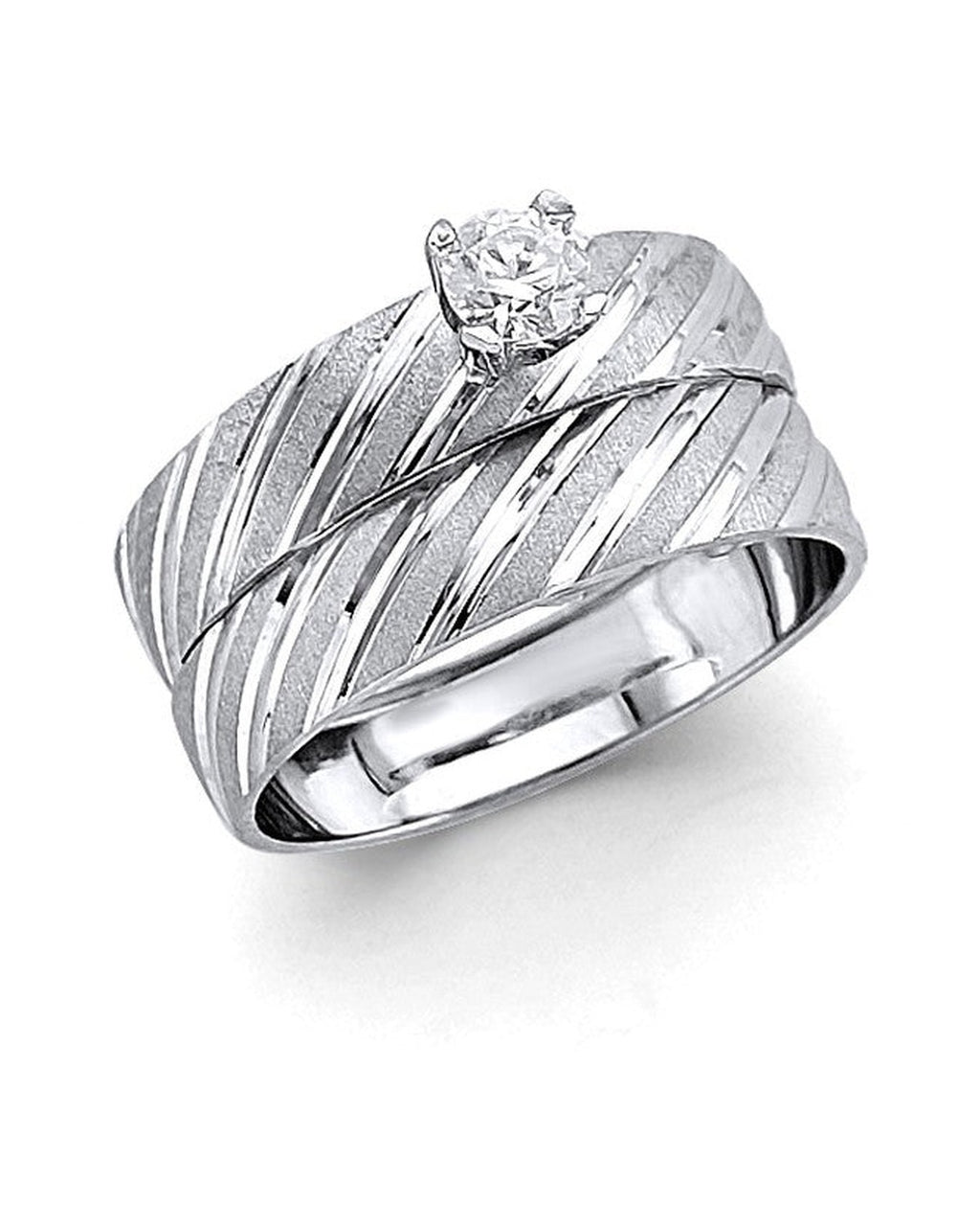 14K White Gold Ladies Wedding Band (RG-3363)