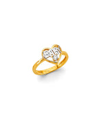 14K Two-Tone Gold 2T Babies CZ Ring (RG-3394)