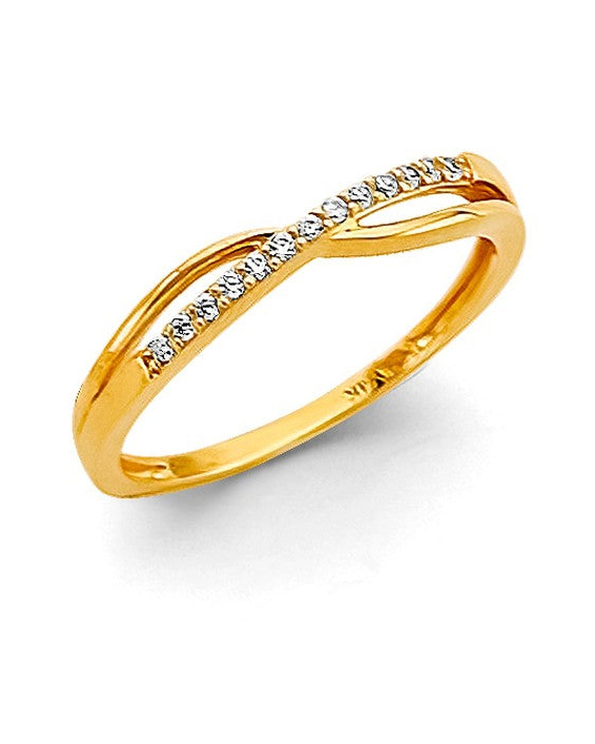 14K Yellow Gold Babies CZ Ring (RG-3395)