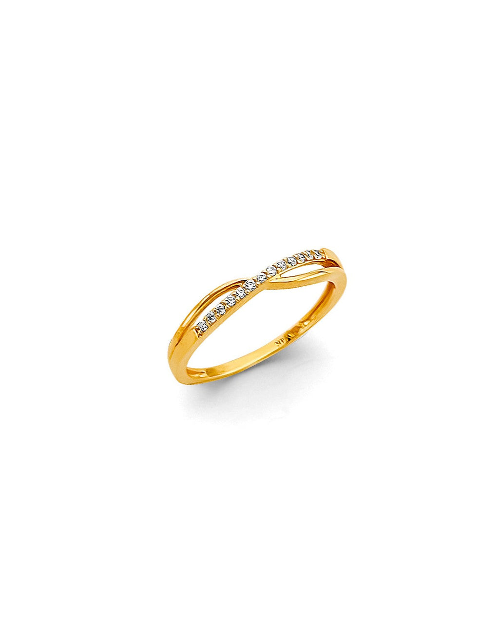 14K Yellow Gold Babies CZ Ring (RG-3395)