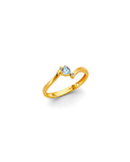 14K Yellow Gold Babies CZ Ring (RG-3396)