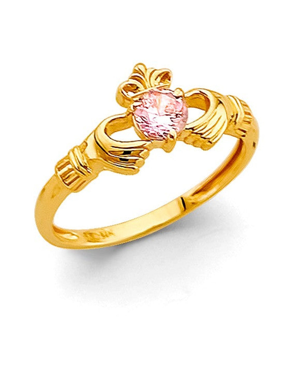 14K Yellow Gold Babies CZ Ring (RG-3397)