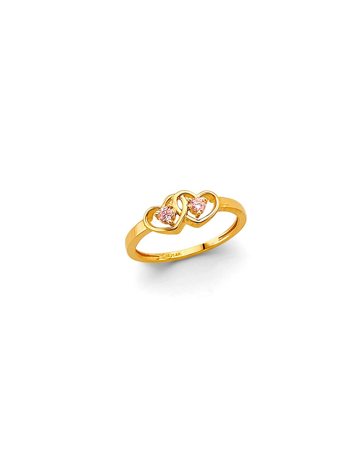 14K Yellow Gold Babies CZ Ring (RG-3398)