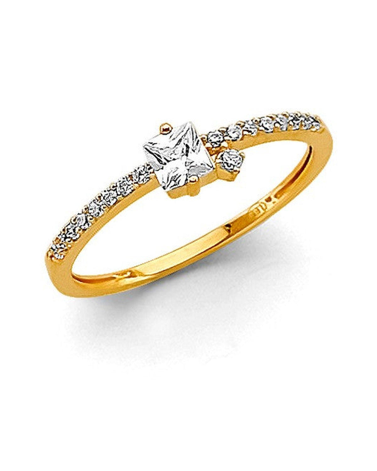 14K Two-Tone Gold 2T Babies CZ Ring (RG-3399)