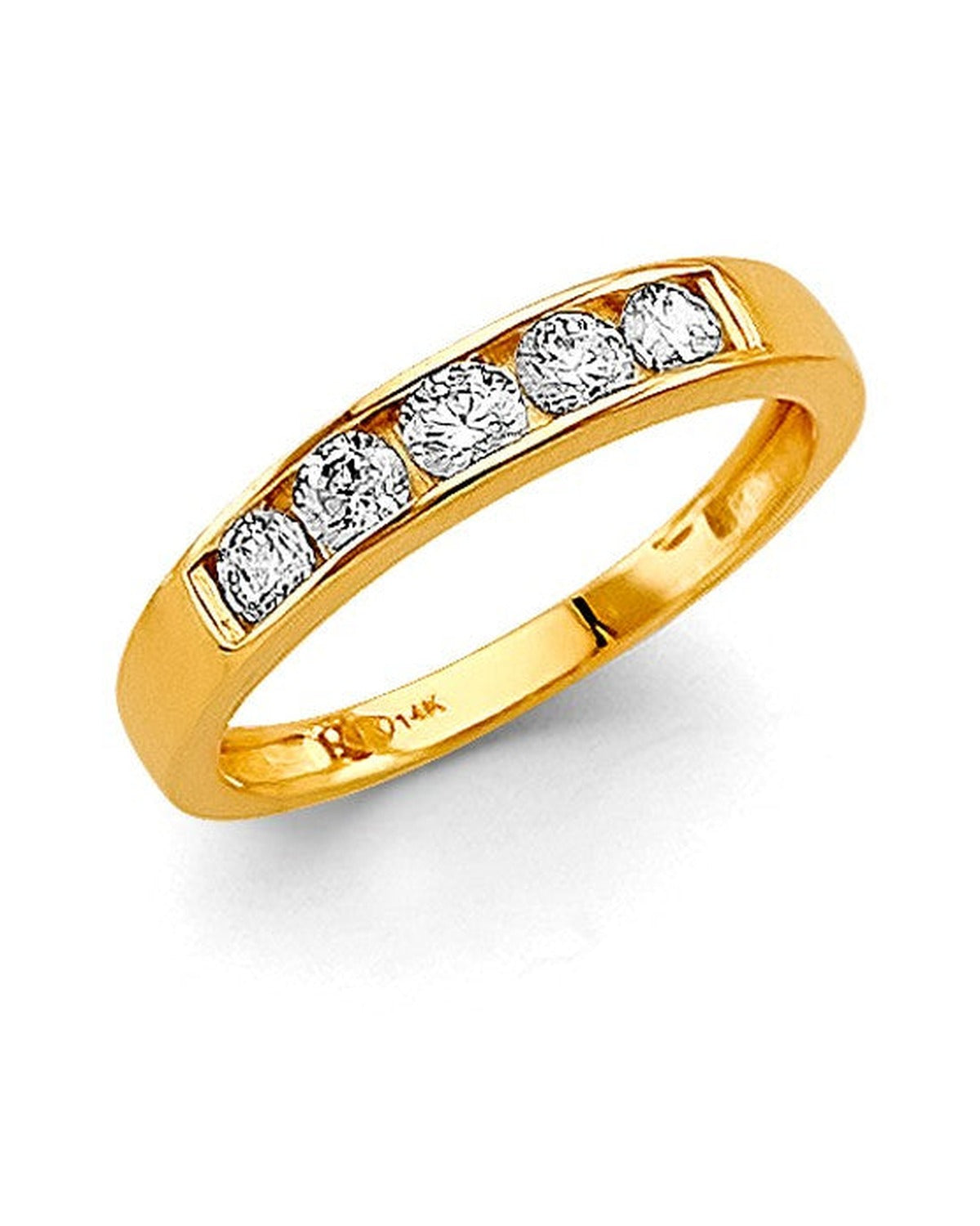 14K Yellow Gold Babies CZ Ring (RG-3400)