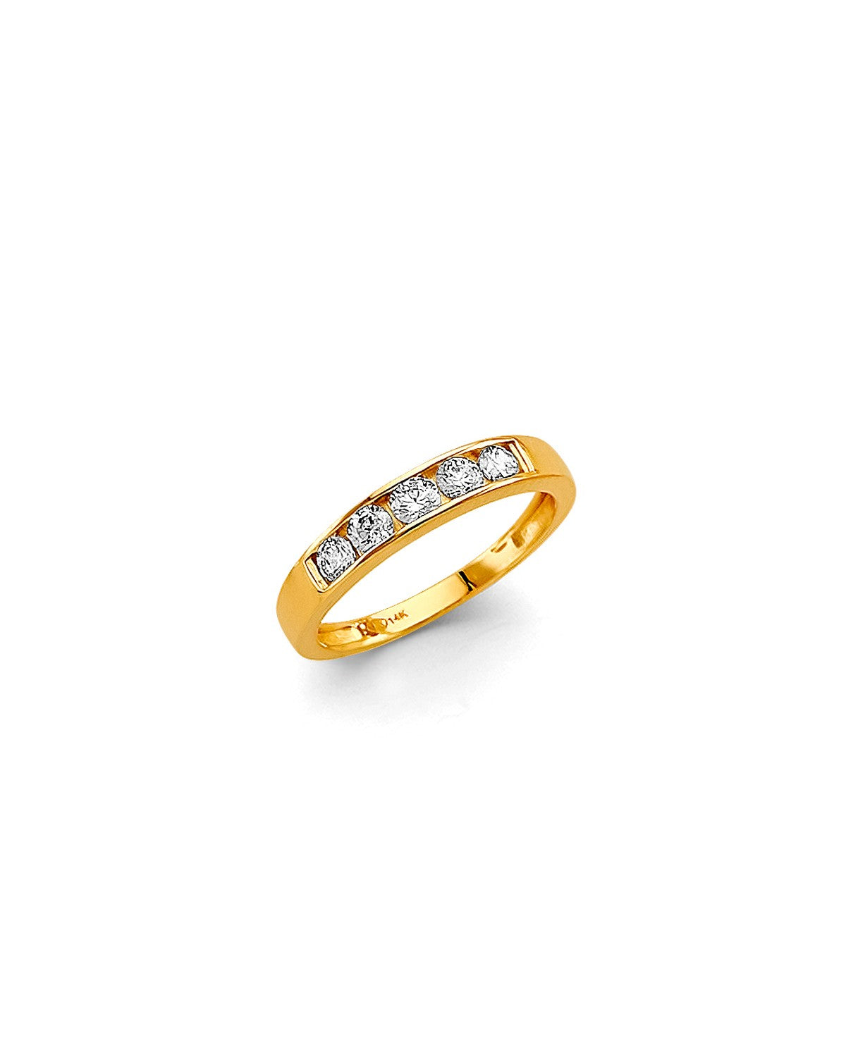 14K Yellow Gold Babies CZ Ring (RG-3400)
