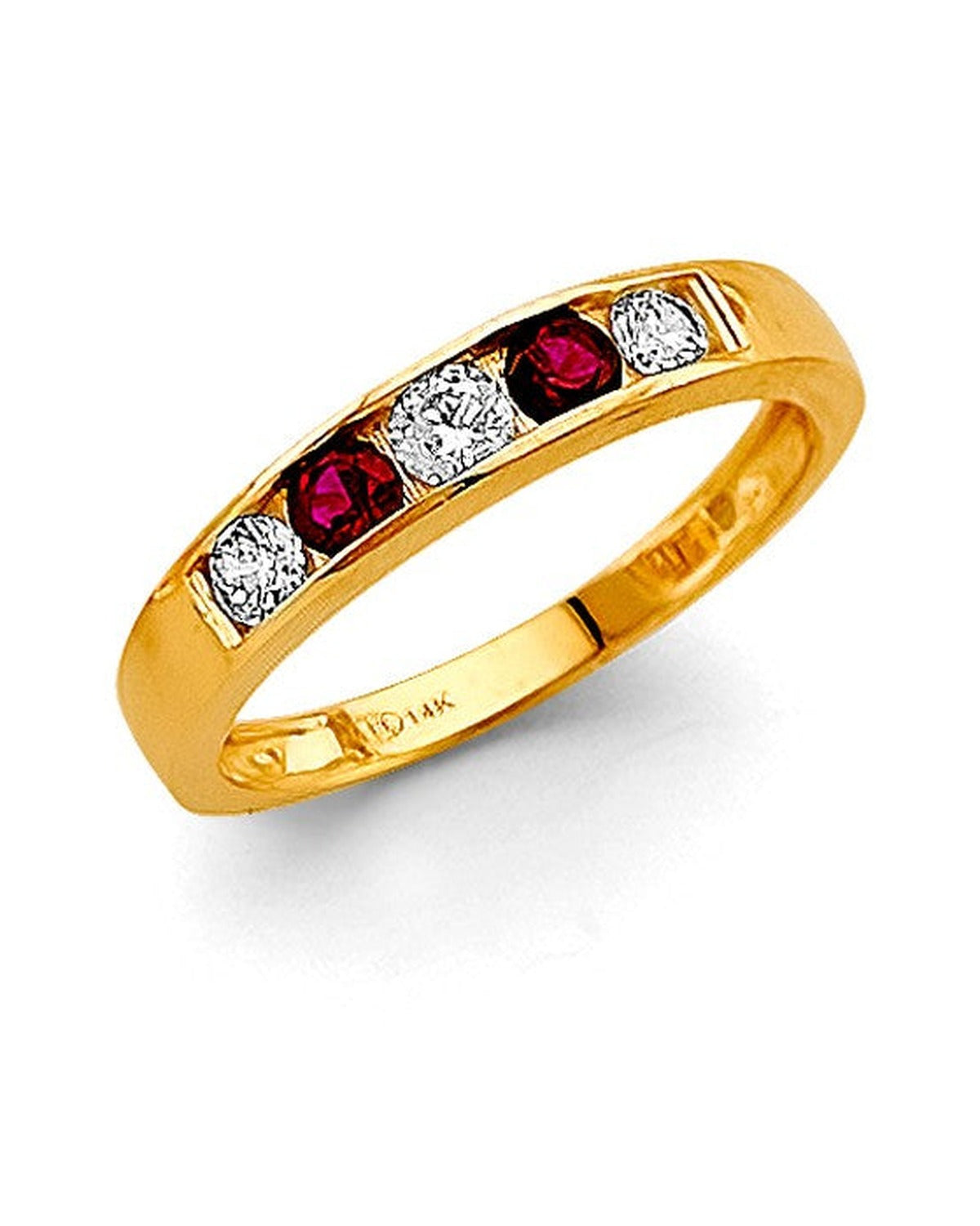 14K Yellow Gold Babies CZ Ring (RG-3401)