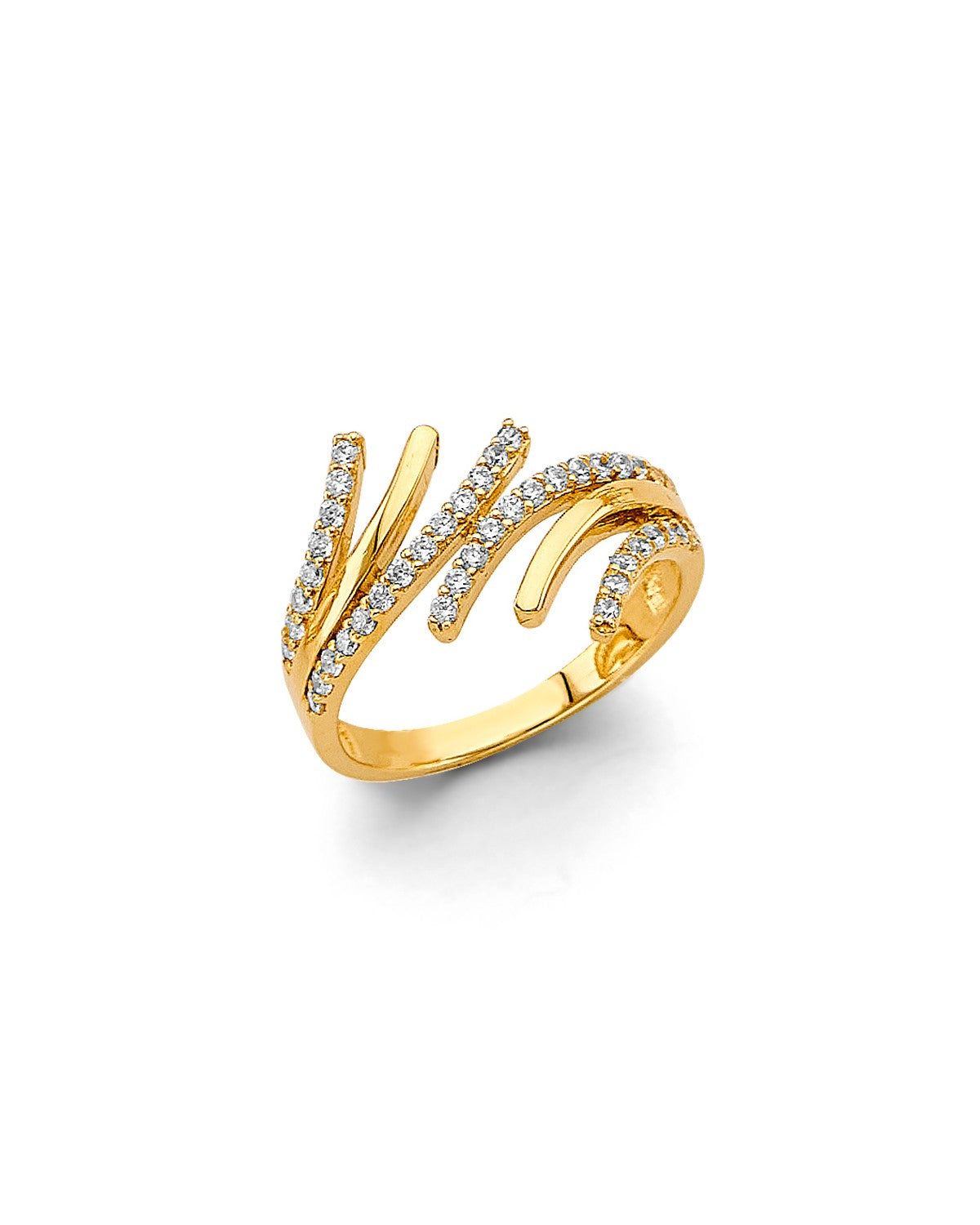 14K Yellow Gold CZ Fancy Ring (RG-3416)