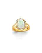 14K Yellow Gold CZ Opal Ring/Set (RG-3436)