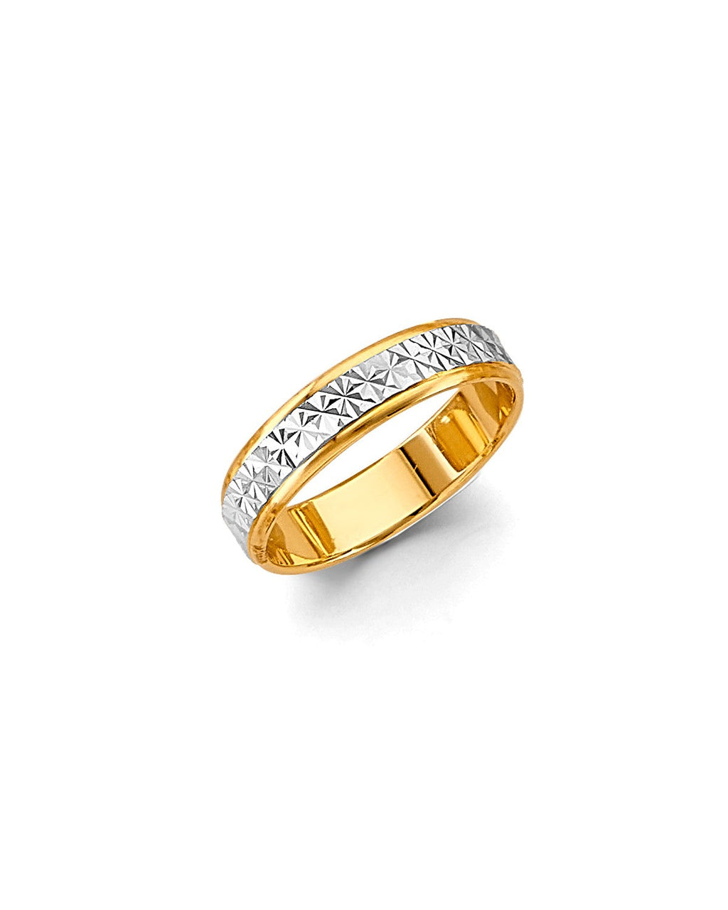 14K Two-Tone Gold 2T 5mm DC Wedding Band (RG-3455)