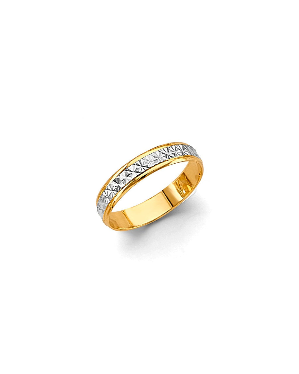 14K Two-Tone Gold 2T 4mm DC Wedding Band (RG-3456)