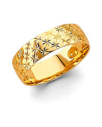 14K Yellow Gold 6mm DC Wedding Band (RG-3463)