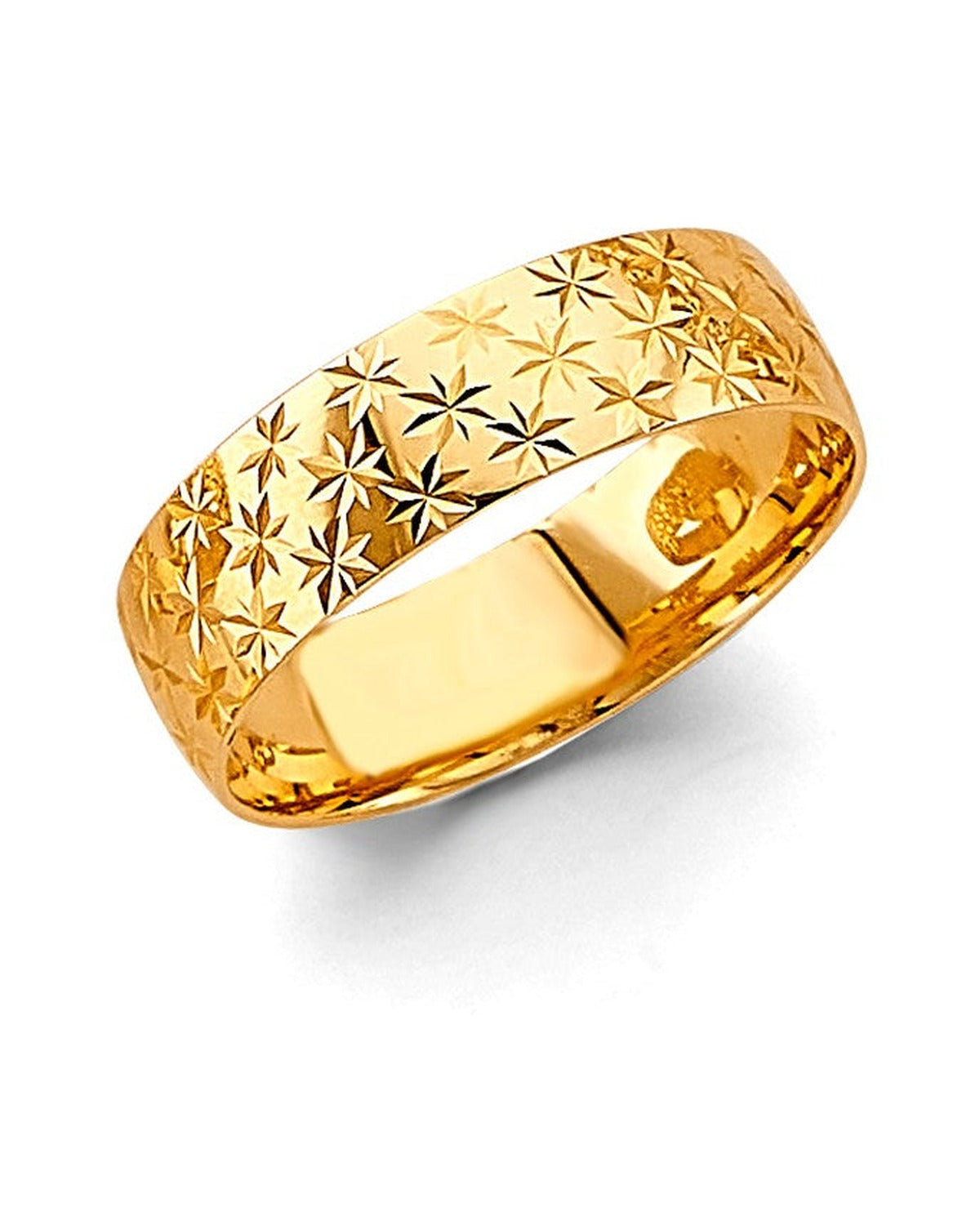 14K Yellow Gold 6mm DC Wedding Band (RG-3463)
