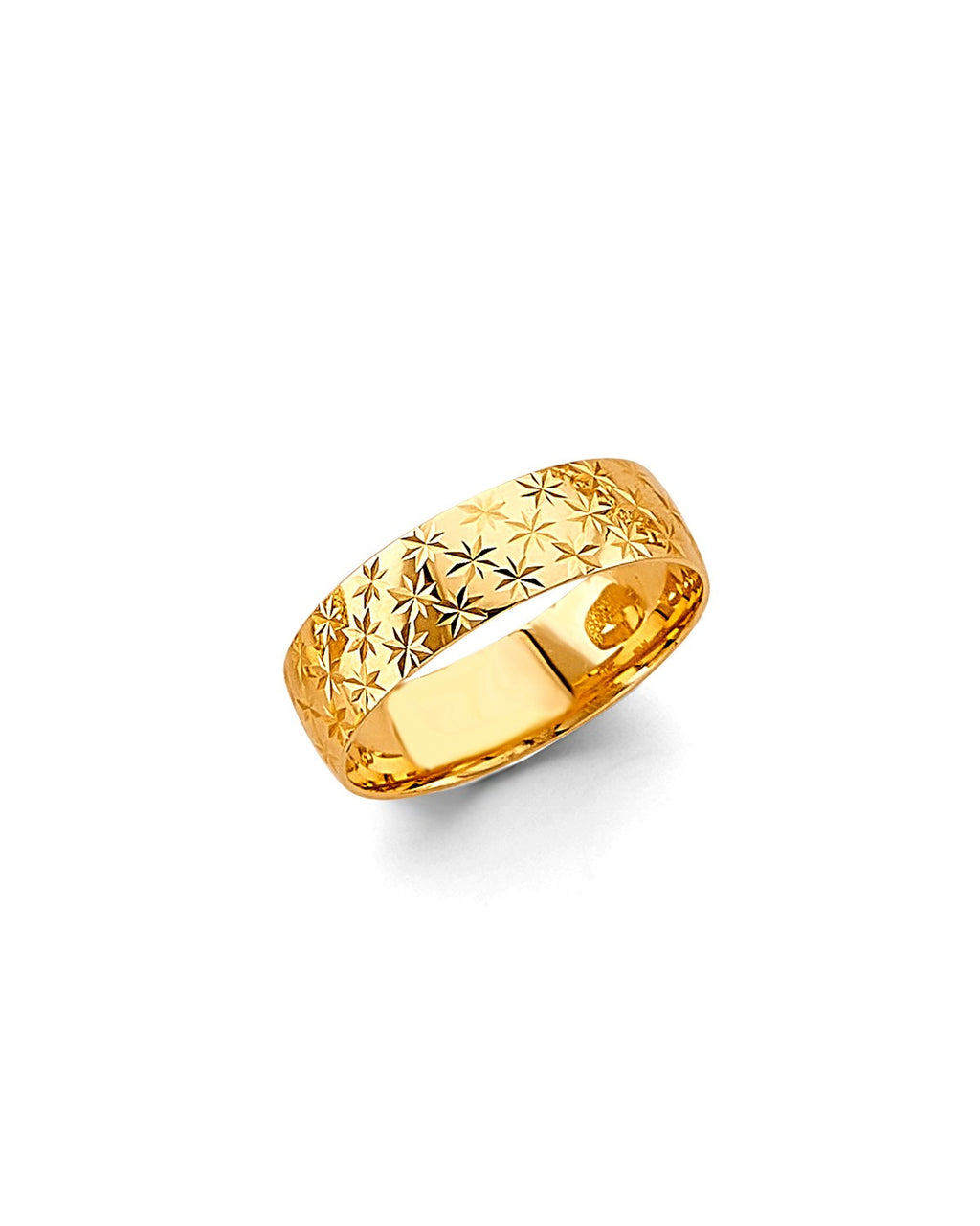14K Yellow Gold 6mm DC Wedding Band (RG-3463)