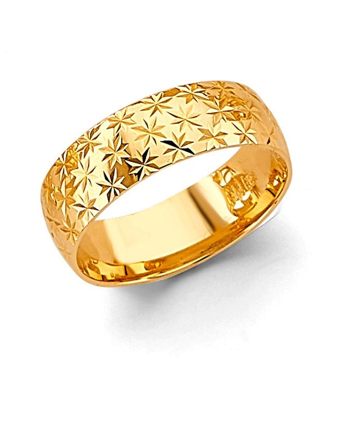 14K Yellow Gold 6mm DC Wedding Band (RG-3464)