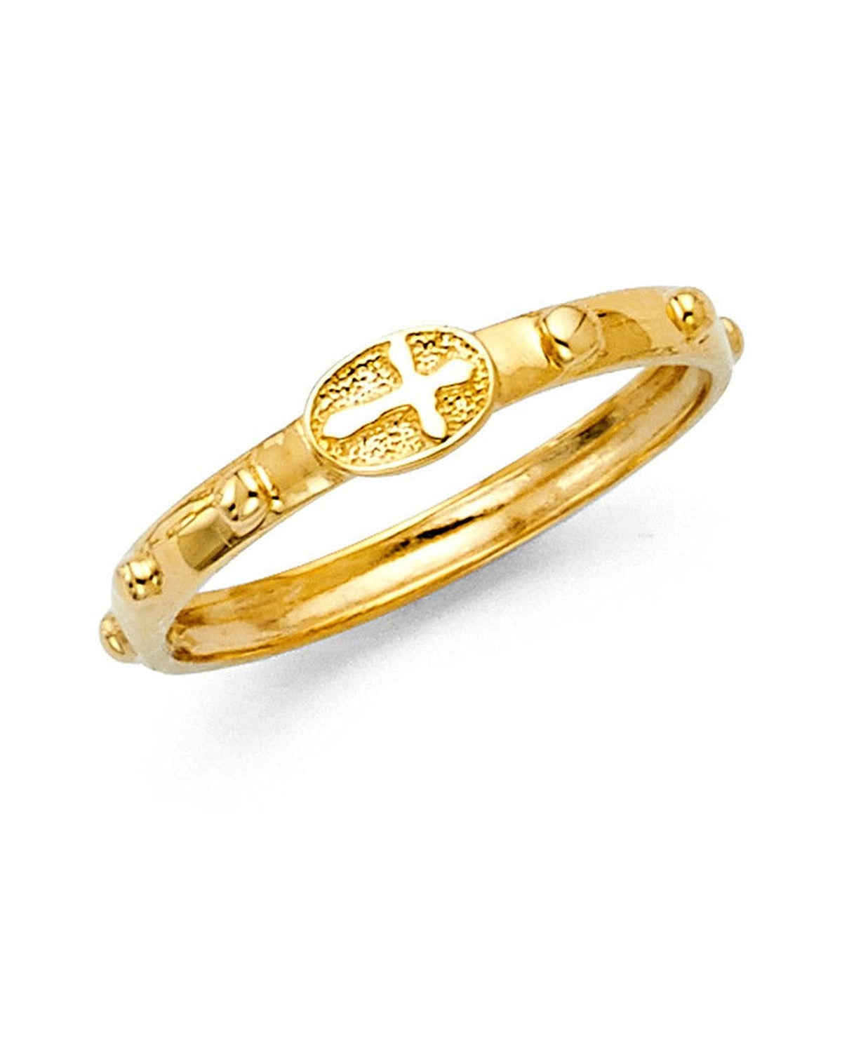14K Yellow Gold Rosary Eternity Band (RS-0002)