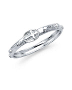14K White Gold Rosary Eternity Band (RS-0002W)