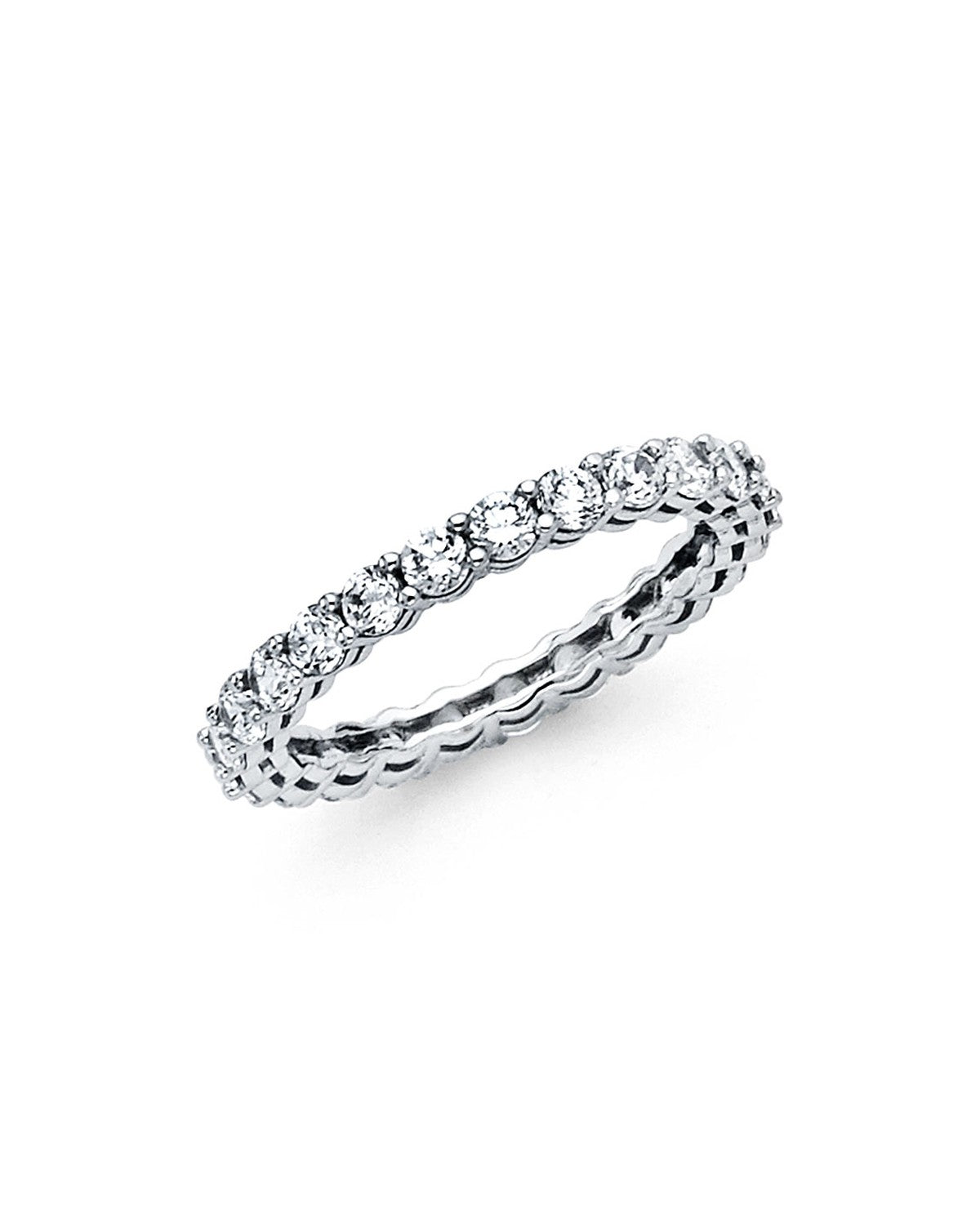 14K White Gold CZ Eternity Band (RS-0014)