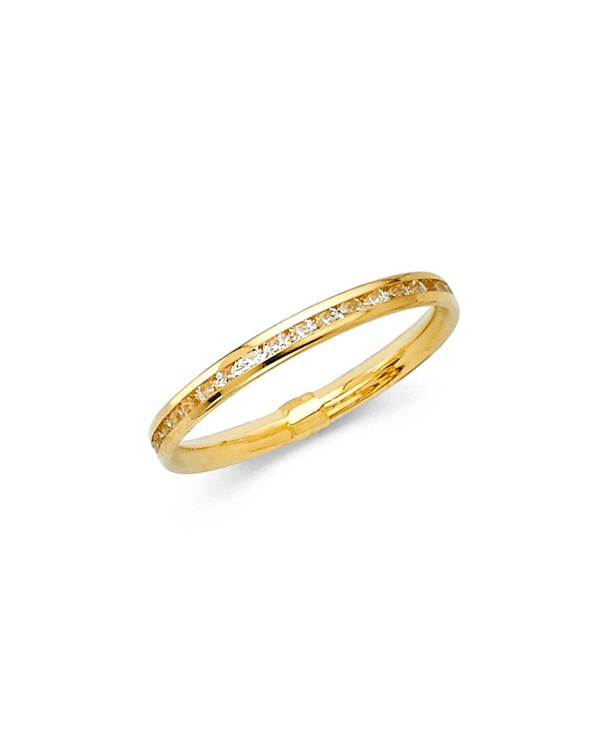 14K Yellow Gold CZ Eternity Band (RS-0017)