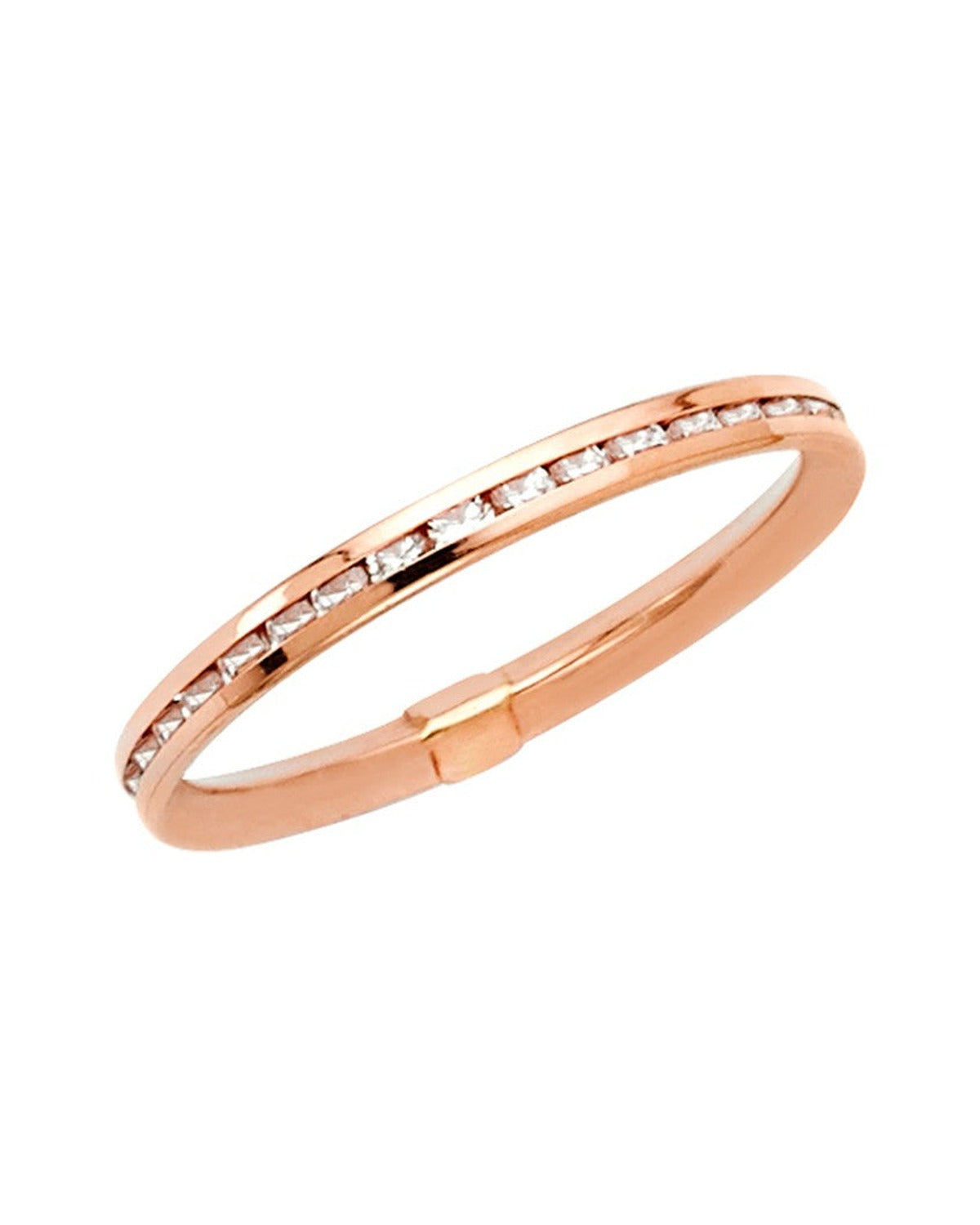 14K Yellow Gold R CZ Eternity Band (RS-0019)