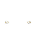 14K Yellow Gold 4mm Square Stamp Screw Back Stud Earrings (ST-0130)