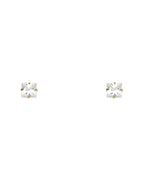 14K Yellow Gold 5mm Square Stamp Screw Back Stud Earrings (ST-0131)