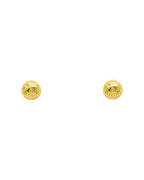 14K Yellow Gold 6.5mm Screw Back Fluted Half Ball Stud Earrings (ST-0148)