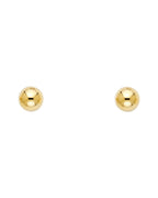 14K Yellow Gold 7mm Post Ball Earrings (ST-0160)