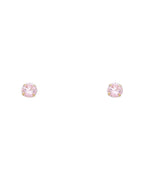 14K Yellow Gold 5mm Round CZ Stamping Screw Back Stud Earrings (OCT) (ST-0197-10)