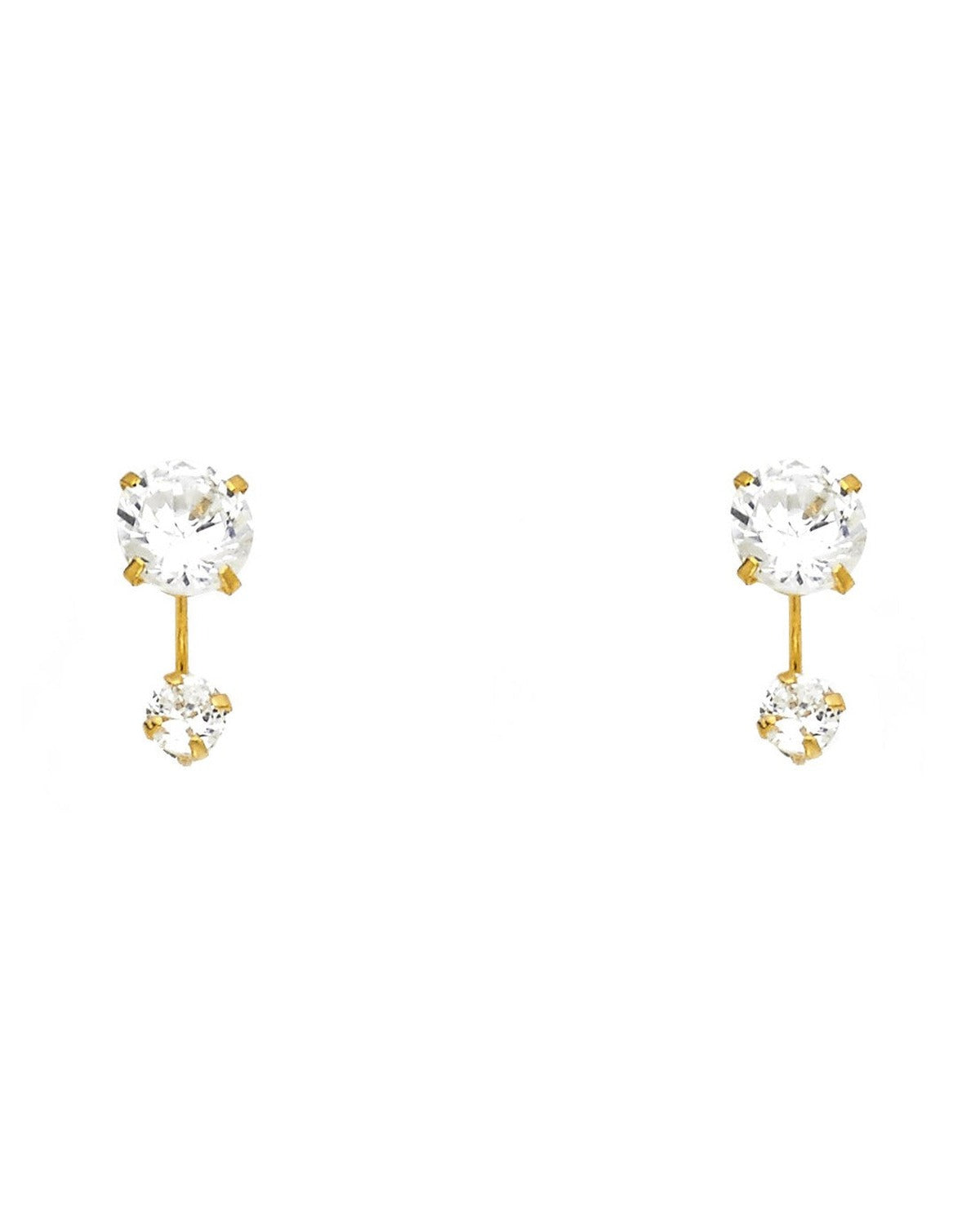 14K Yellow Gold Stud Earrings (ST-0378)