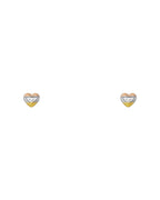 14K Tri-Color Gold 3C Stud Earrings (ST-0443)