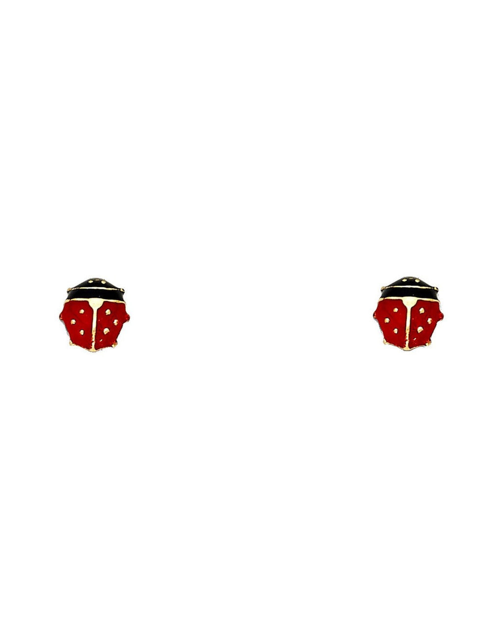 14K Yellow Gold Enamel Stud Earrings (ST-0447)