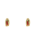 14K Yellow Gold Enamel Stud Earrings (ST-0453)