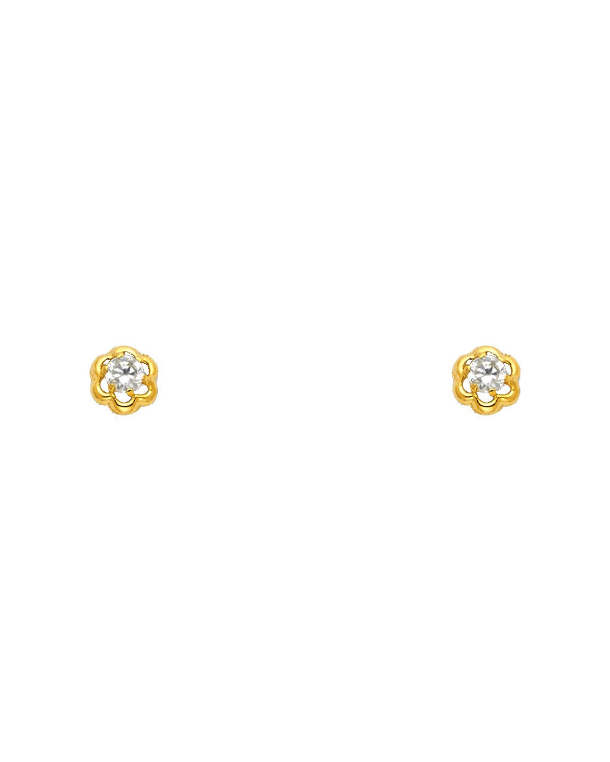 14K Yellow Gold Stud Earrings (ST-0489)