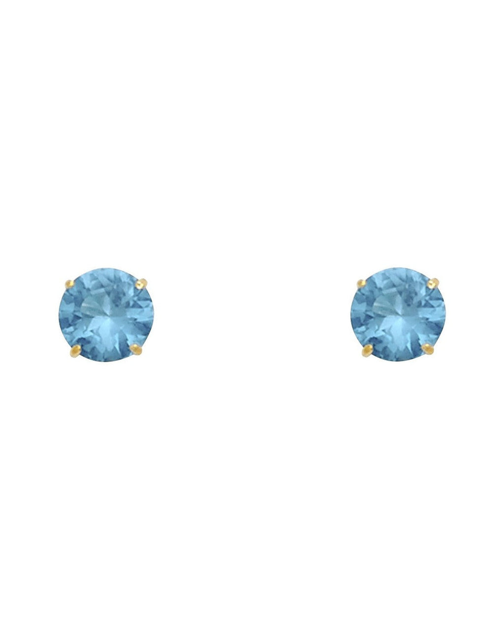 14K Yellow Gold Round 5mm Stud Earrings (ST521-03(MAR) (ST-0521-03)