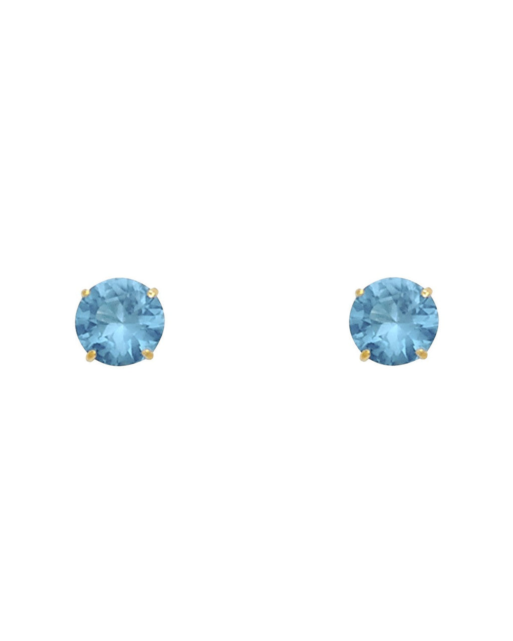 14K Yellow Gold Round 5mm Stud Earrings (ST521-03(MAR) (ST-0521-03)