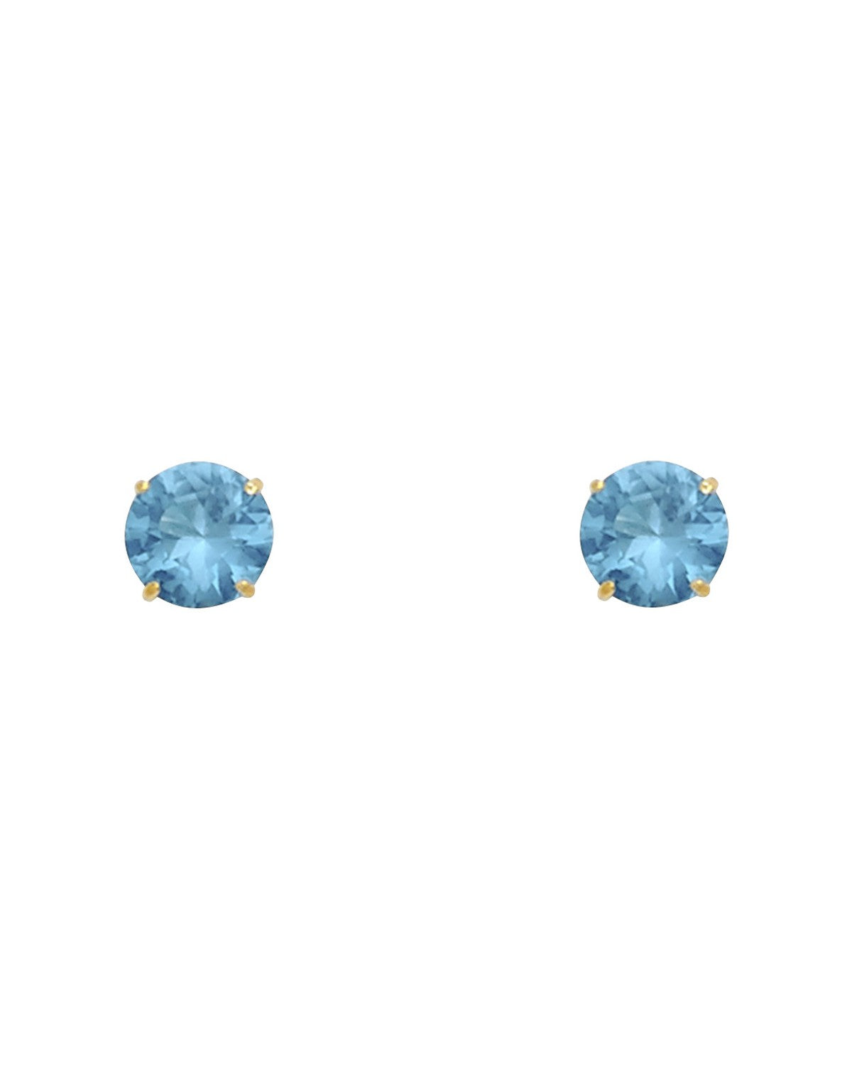14K Yellow Gold Round 5mm Stud Earrings (ST521-03(MAR) (ST-0521-03)