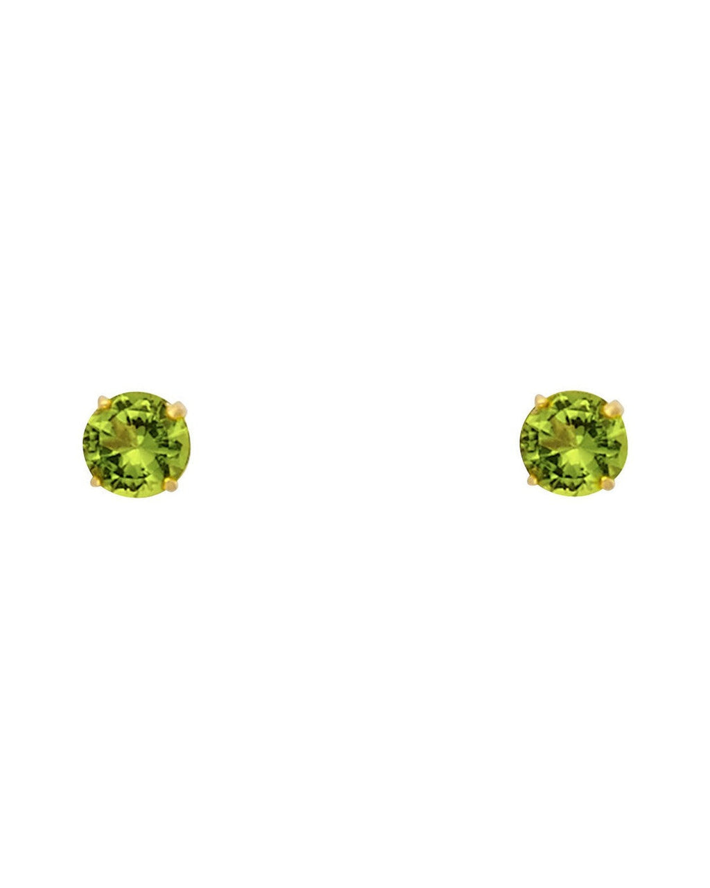 14K Yellow Gold Round 4mm Stud Earrings (ST522-08(AUG) (ST-0522-08)
