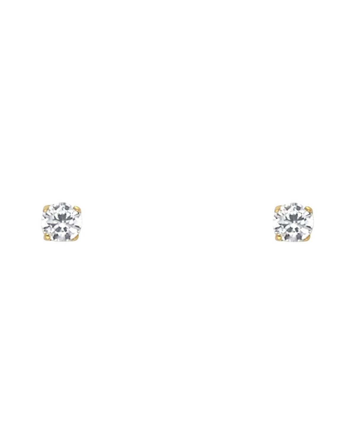 14K Yellow Gold Round 3mm Stud Earrings (ST523-04(APR) (ST-0523-04)
