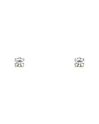 14K Yellow Gold Round 3mm Stud Earrings (ST523-04(APR) (ST-0523-04)