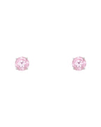 14K White Gold Round 4mm Stud Earrings (ST525-10(OCT) (ST-0525-10)