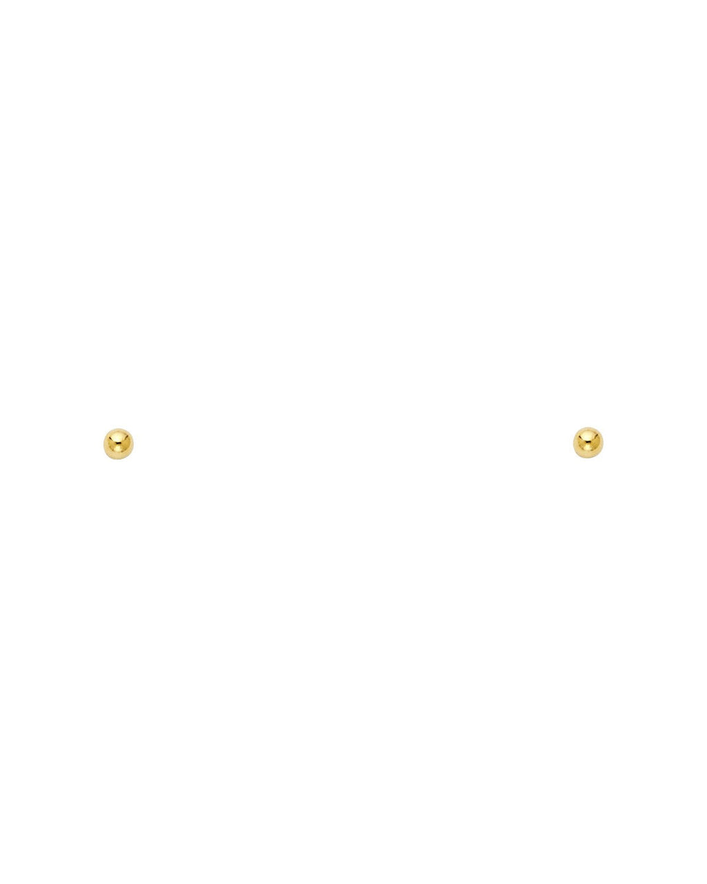 14K Yellow Gold 2mm Screw Back Ball Earrings (ST-0572)