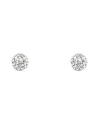 14K Yellow Gold Crystal Ball Stud Earrings with Screw Back (ST-0603)