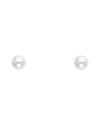 14K Yellow Gold 6mm Pearl Stud Earrings with Screw Back (ST-0612)