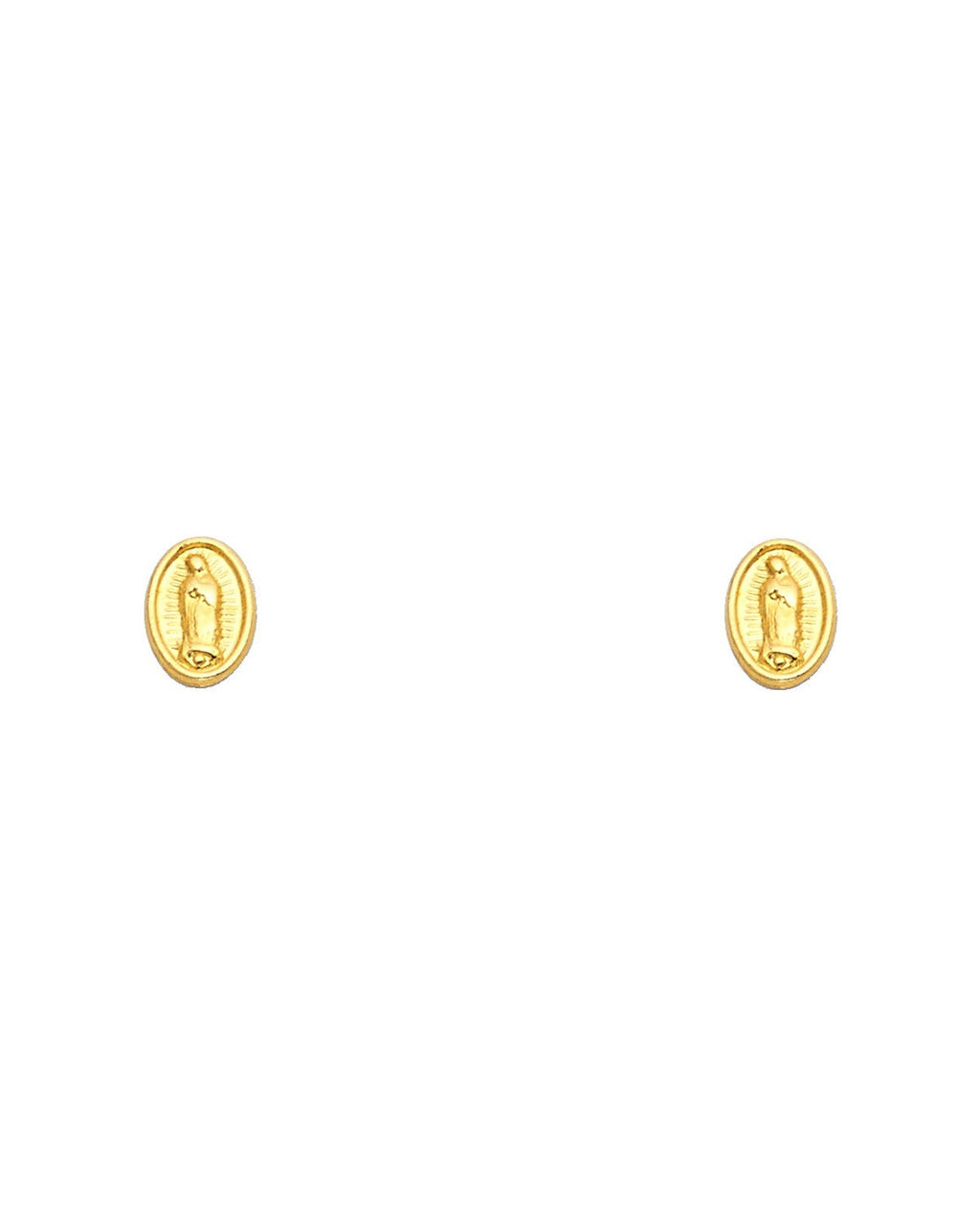 14K Yellow Gold Guadlupe Stud Earrings with Screw Back (ST-0645)
