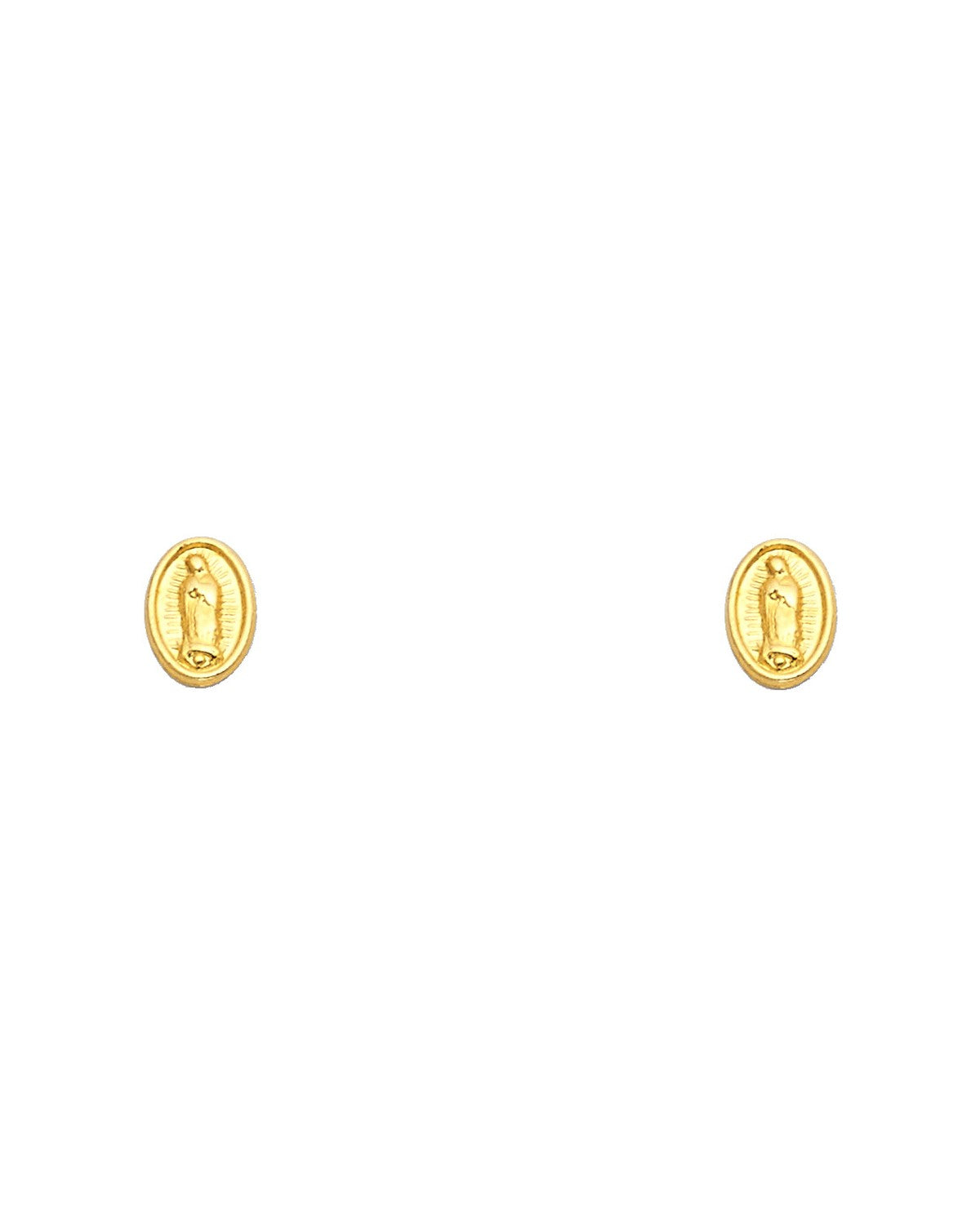 14K Yellow Gold Guadlupe Stud Earrings with Screw Back (ST-0645)