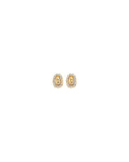 14K Yellow Gold CZ Guadlupe Earrings with Screw Back (ST-0801)