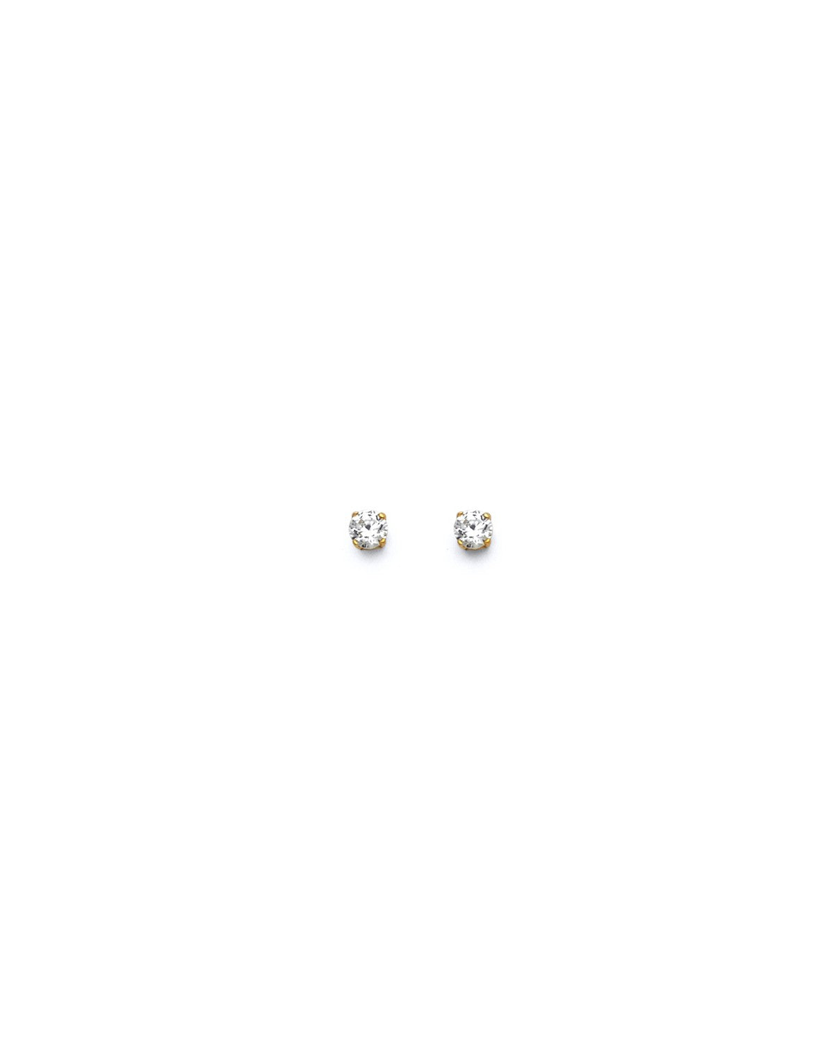 14K Yellow Gold Round 2mm Stud Earrings with Screw Back (ST-0811)