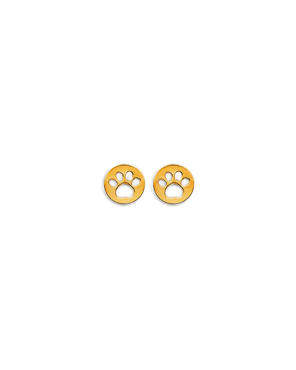 14K Yellow Gold Paw Stud Earrings with Screw Back (ST-0830)