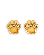 14K Yellow Gold Paw Stud Earrings with Screw Back (ST-0831)